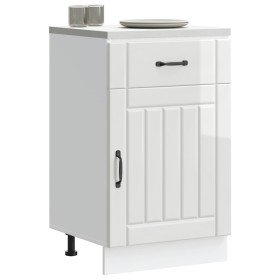 Mueble bajo de cocina Lucca blanca de alto brillo en Armarios de cocina | Comprar online en Foru.es
