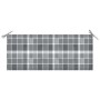 Banco Batavia madera maciza teca y cojín a cuadros gris 120 cm de vidaXL, Bancos de jardín - Ref: Foro24-3062168, Precio: 228...
