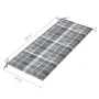 Banco Batavia madera maciza teca y cojín a cuadros gris 120 cm de vidaXL, Bancos de jardín - Ref: Foro24-3062168, Precio: 224...
