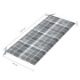 Banco Batavia madera maciza teca y cojín a cuadros gris 120 cm de vidaXL, Bancos de jardín - Ref: Foro24-3062168, Precio: 228...