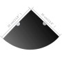 Estantes esquina 2 uds soportes cromados vidrio negro 35x35 cm de vidaXL, Estantes y estanterías - Ref: Foro24-3051596, Preci...