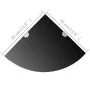 Estantes esquina 2 uds soportes cromados vidrio negro 35x35 cm de vidaXL, Estantes y estanterías - Ref: Foro24-3051596, Preci...