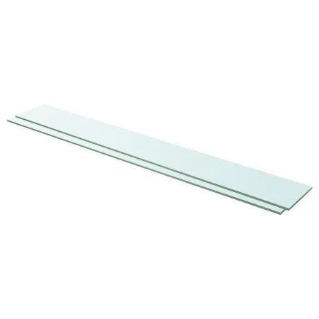 Shelves 2 units transparent glass panel 110x15 cm by vidaXL, Shelves and shelves - Ref: Foro24-3051588, Price: 37,06 €, Disco...
