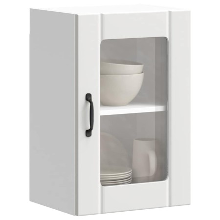 Armario pared cocina puerta de cristal Lucca blanca en Armarios de cocina | Comprar online en Foru.es