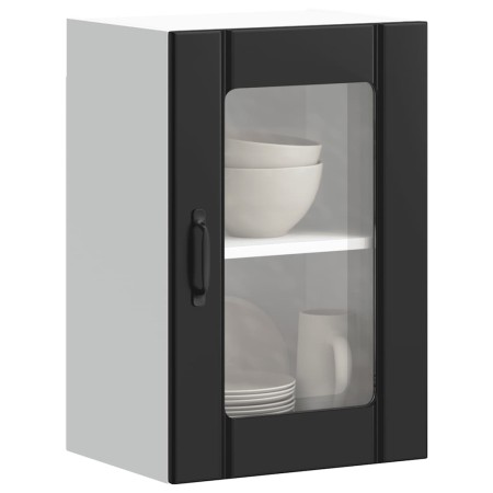 Armario pared cocina puerta de cristal Lucca negro en Armarios de cocina | Comprar online en Foru.es