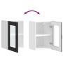 Armario pared cocina puerta de cristal Lucca negro en Armarios de cocina | Comprar online en Foru.es