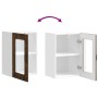 Armario de pared para cocina puerta cristal Lucca roble ahumado en Armarios de cocina | Comprar online en Foru.es