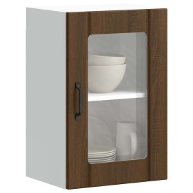 Armario de pared para cocina puerta cristal Lucca roble marrón en Armarios de cocina | Comprar online en Foru.es