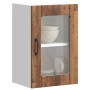 Armario pared cocina puerta de cristal Lucca madera vieja en Armarios de cocina | Comprar online en Foru.es