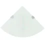 Estantes esquina 2 uds soportes cromados vidrio blanco 25x25 cm de vidaXL, Estantes y estanterías - Ref: Foro24-3051598, Prec...