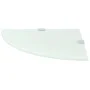 Estantes esquina 2 uds soportes cromados vidrio blanco 25x25 cm de vidaXL, Estantes y estanterías - Ref: Foro24-3051598, Prec...