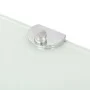Estantes esquina 2 uds soportes cromados vidrio blanco 25x25 cm de vidaXL, Estantes y estanterías - Ref: Foro24-3051598, Prec...