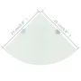 Estantes esquina 2 uds soportes cromados vidrio blanco 25x25 cm de vidaXL, Estantes y estanterías - Ref: Foro24-3051598, Prec...