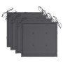 Sillas de jardín 3 uds madera teca con cojines gris antracita de vidaXL, Sillas de jardín - Ref: Foro24-3062514, Precio: 246,...