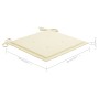 Silla mecedora de madera maciza de teca con cojín color crema de vidaXL, Sillas de jardín - Ref: Foro24-3062759, Precio: 165,...