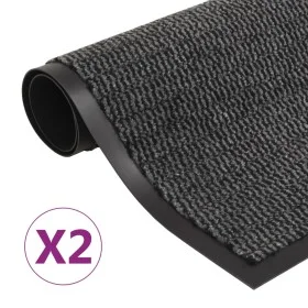 Alfombras de entrada rectangulares de nudo 2 uds gris 80x120 cm de vidaXL, Felpudos - Ref: Foro24-3051609, Precio: 52,41 €, D...