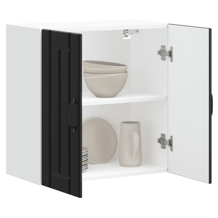 Armario de pared de cocina Lucca madera ingeniería negra en Armarios de cocina | Comprar online en Foru.es