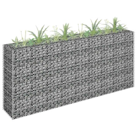 Arriate de gaviones de acero galvanizado 180x30x90 cm en Macetas y jardineras | Comprar online en Foru.es
