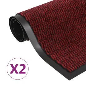 Rectangular knotted entrance mats 2 pcs red 80x120 cm by vidaXL, Doormats - Ref: Foro24-3051611, Price: 48,67 €, Discount: %