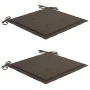 Set de bistró 3 pzas con cojines gris taupé madera maciza teca de vidaXL, Conjuntos de jardín - Ref: Foro24-3063233, Precio: ...