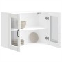 Armario pared cocina puerta de cristal Lucca blanca en Armarios de cocina | Comprar online en Foru.es