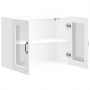 Armario pared cocina puerta de cristal Lucca blanca en Armarios de cocina | Comprar online en Foru.es