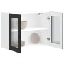 Armario pared cocina puerta de cristal Lucca negra en Armarios de cocina | Comprar online en Foru.es