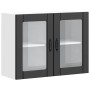 Armario pared cocina puerta de cristal Lucca negra en Armarios de cocina | Comprar online en Foru.es