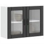 Armario pared cocina puerta de cristal Lucca negra en Armarios de cocina | Comprar online en Foru.es