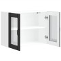 Armario pared cocina puerta de cristal Lucca negra en Armarios de cocina | Comprar online en Foru.es