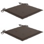 Sillas de jardín 2 uds con cojines gris taupe madera de teca de vidaXL, Sillas de jardín - Ref: Foro24-3062468, Precio: 145,3...