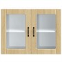 Armario de cocina de pared con puerta de cristal "Lucca" de, roble Sonoma, madera de ingeniería en Armarios de cocina | Comprar 