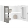 Armario de cocina de pared con puerta de cristal "Lucca" de, madera de ingeniería Sonoma gris en Armarios de cocina | Comprar on