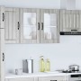 Armario de cocina de pared con puerta de cristal "Lucca" de, madera de ingeniería Sonoma gris en Armarios de cocina | Comprar on
