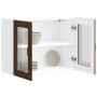 Armario pared cocina puerta de cristal Lucca roble marrón en Armarios de cocina | Comprar online en Foru.es