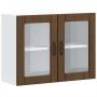 Armario pared cocina puerta de cristal Lucca roble marrón en Armarios de cocina | Comprar online en Foru.es