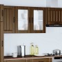 Armario pared cocina puerta de cristal Lucca roble marrón en Armarios de cocina | Comprar online en Foru.es