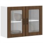Armario pared cocina puerta de cristal Lucca roble marrón en Armarios de cocina | Comprar online en Foru.es