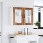 Armario pared cocina puerta de cristal Lucca madera vieja en Armarios de cocina | Comprar online en Foru.es