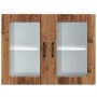 Armario pared cocina puerta de cristal Lucca madera vieja en Armarios de cocina | Comprar online en Foru.es