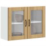Armario pared cocina puerta de cristal Lucca roble artesanal en Armarios de cocina | Comprar online en Foru.es