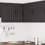 Mueble de cocina esquina pared Lucca madera ingeniería negra en Armarios de cocina | Comprar online en Foru.es