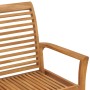 Banco de jardín madera maciza de teca con cojín crema 112 cm de vidaXL, Bancos de jardín - Ref: Foro24-3062651, Precio: 151,3...