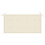 Banco de jardín madera maciza de teca con cojín crema 112 cm de vidaXL, Bancos de jardín - Ref: Foro24-3062651, Precio: 151,3...