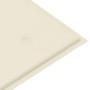 Banco de jardín madera maciza de teca con cojín crema 112 cm de vidaXL, Bancos de jardín - Ref: Foro24-3062651, Precio: 151,3...