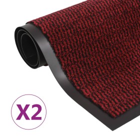 Alfombras de entrada rectangulares de nudo 2 uds rojo 120x180cm de vidaXL, Felpudos - Ref: Foro24-3051619, Precio: 112,11 €, ...