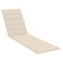 Tumbona con mesa y cojín madera maciza de teca de vidaXL, Tumbonas - Ref: Foro24-3063023, Precio: 299,23 €, Descuento: %