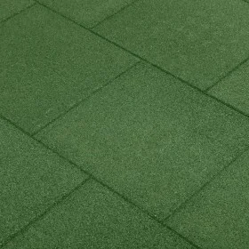 Rubber tiles fall protection 18 pcs green 50x50x3 cm by vidaXL, Floors and carpets - Ref: Foro24-3053181, Price: 270,80 €, Di...