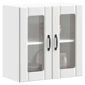 Armario pared cocina puerta de cristal Lucca blanca en Armarios de cocina | Comprar online en Foru.es