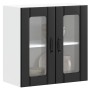 Armario pared cocina puerta de cristal Lucca negra en Armarios de cocina | Comprar online en Foru.es